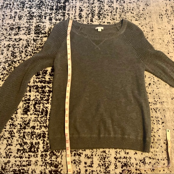 Small TALL Sweater with Open Knit Sleeves - Picture 8 of 8